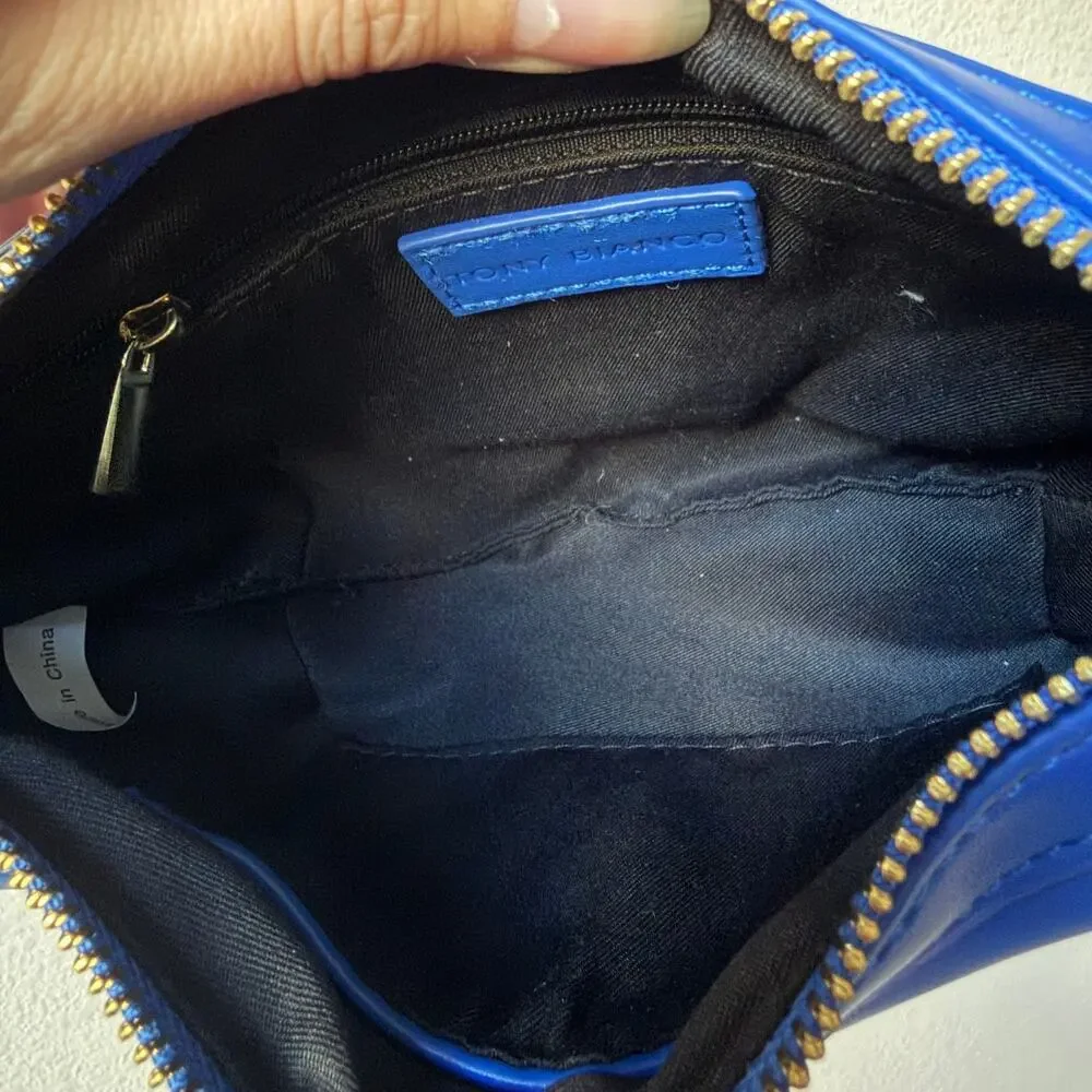 Tony Bianco Royal Blue Crescent Shoulder Bag - Picture 6 of 6